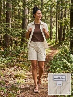 Eddie Bauer Cotton Utility Cargo Shorts - Women's Size 14
